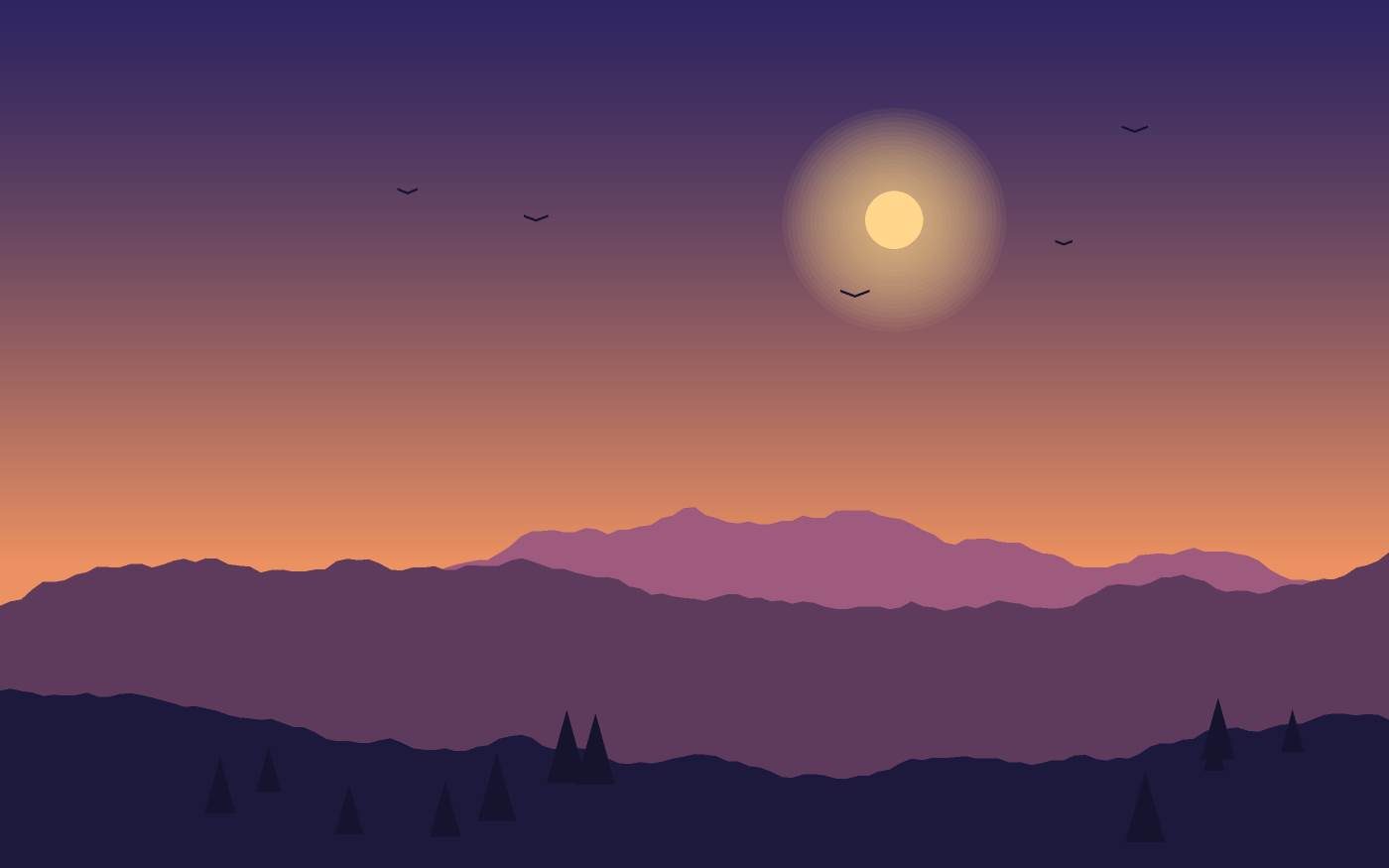 Ilustración de un paisaje
