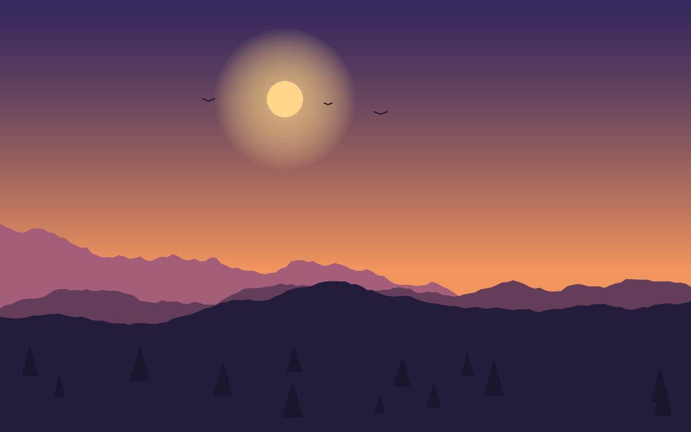 Ilustración de un paisaje