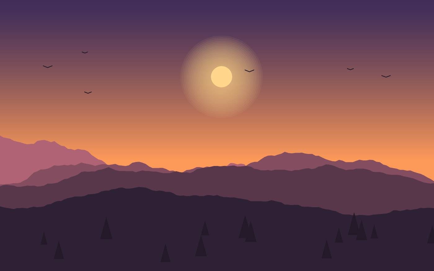 Illustrazione di un paesaggio