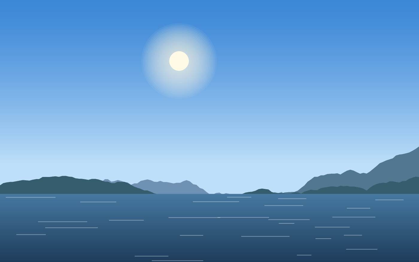 Ilustração de uma paisagem