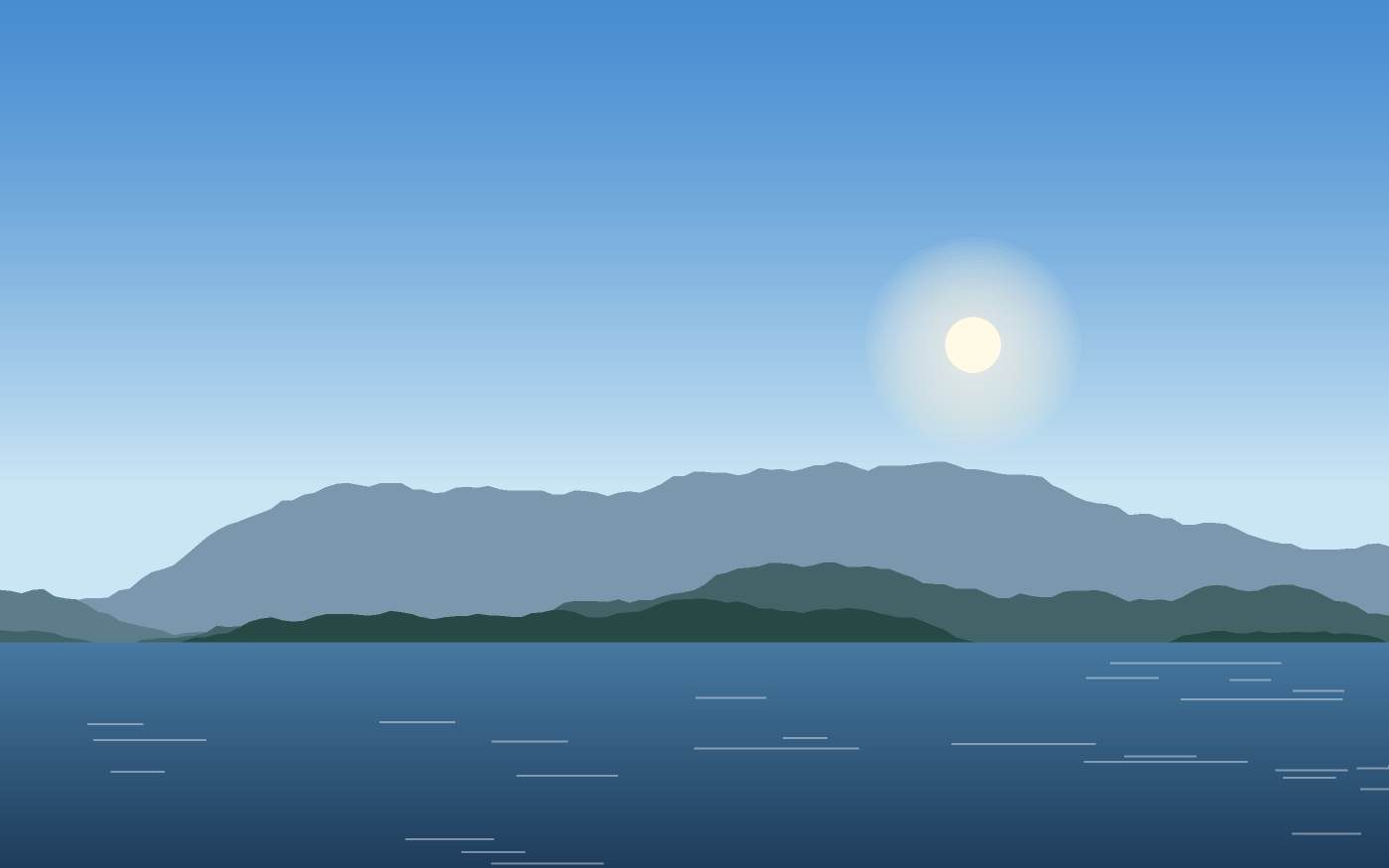 Ilustração de uma paisagem